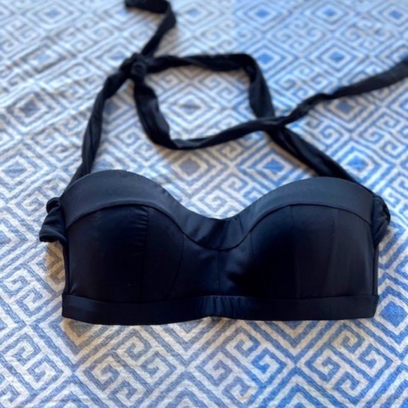 Everyday Sunday Black Bandeau Convertible Bikini Top, SZ 6 - Picture 1 of 14